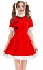 Christmas Chinese Style Retro Republican Red Dress