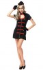 Sexy Girl Black and Red Trim Nurse Costume