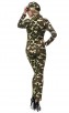 Halloween Party Female Drillmaster Camouflage Jumpsuits