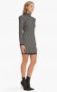 Short Bicolor Jacquard Knit Dress