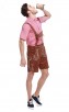 Men's Red Plaid Oktoberfest Party Bavarian Garment