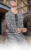 Jailbird Prisoner Men Fancy Dress Robber Convict Uniform Costume