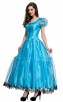 Halloween Alice Princess Dress Wonderland Blue Gown