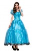 Halloween Alice Princess Dress Wonderland Blue Gown