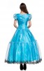 Halloween Alice Princess Dress Wonderland Blue Gown