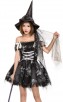 Halloween Rose Print Black Witch Tutu Skirt