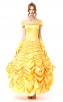 Halloween Fairy Princess Yellow Queen Dress