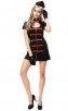 Sexy Girl Black and Red Trim Nurse Costume