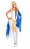 Halloween Egyptian Queen dresses Blue Greek Goddess 