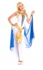 Halloween Egyptian Queen dresses Blue Greek Goddess 