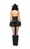 Halloween Deluxe Black Furry Cat Corset Costume