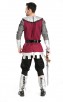 Mans Medieval Mercenary Dark Knight Carnival Costumes