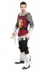 Mans Medieval Mercenary Dark Knight Carnival Costumes