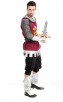 Mans Medieval Mercenary Dark Knight Carnival Costumes