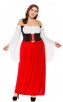 Large size Oktoberfest Beer Girl Costume Outfit Fancy Long Dress