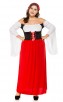 Large size Oktoberfest Beer Girl Costume Outfit Fancy Long Dress