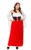 Large size Oktoberfest Beer Girl Costume Outfit Fancy Long Dress