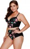 Retro Printing Split Style Halter Bikini Swimwear