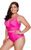 Solid Color Sexy High-Waisted Halter Plus Size Bikini