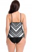 Sling Tube Top Fish Scale Print Split Swimsuit