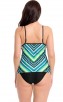 Sling Tube Top Fish Scale Print Split Plus Size Swimsuit