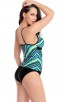 Sling Tube Top Fish Scale Print Split Plus Size Swimsuit