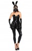 Halloween Sexy Patent Leather Bunny Babe Costume