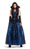 Halloween Party Cosplay Blue Enchantress Vampire Queen Dress