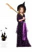 Halloween Purple Mesh Witch Kids Costume