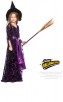 Halloween Purple Mesh Witch Kids Costume