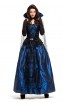 Halloween Party Cosplay Blue Enchantress Vampire Queen Dress