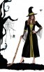 Halloween Black Spider Witch Costumes