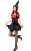Halloween Party Black Red Flame Little Witch Cosplay Costume