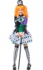 Alice Halloween Cosplay Clown Plaid Costume