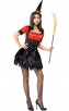 Halloween Party Black Red Flame Little Witch Cosplay Costume