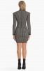 Short Bicolor Jacquard Knit Dress