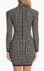 Short Bicolor Jacquard Knit Dress