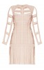 Herve Leger Brielle Chiffon Detail Dress 