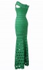  Herve Leger Bandage Dress Long Gown Off Shoulder Crisscross Green