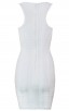 Herve Leger Delana Metallic Twist Bandage White Dress