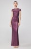 Herve Leger Tulle Applique Metallic Gown