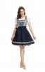 Oktoberfest Costume O Neck Puff Sleeve Knee-Length Dress