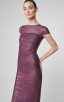 Herve Leger Tulle Applique Metallic Gown