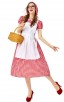 French Farm Costume Red And White Check Lace Oktoberfest Costume Maid Master Dress