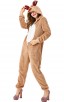 Elk Homewear Adult Coral Velvet Christmas Reindeer Jumpsuit Costume 