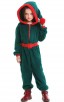 Party Homewear Kids Coral Velvet Christmas Jumpsuit