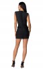 Herve Leger Sleeveless v-Neck Black Bandage Dress 