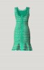 Herve Leger Bandage Dress O Neck A Line Green