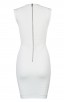 Herve Leger Bandage Dress V Neck White