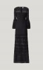 Herve Leger Multi-Textural Chevron Pointelle Gown